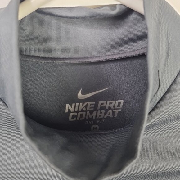 Nike Pro Men's Dri-FIT Fitness Mock Neck Long-Sleeve Top Size M Fitted - Picture 4 of 10